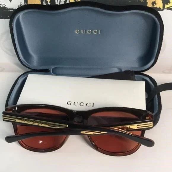 New Authentic - Gucci Sunglasses
Women GG0980S 002 Black/Orange Lenses Gucci Sunglasses Men main image 4